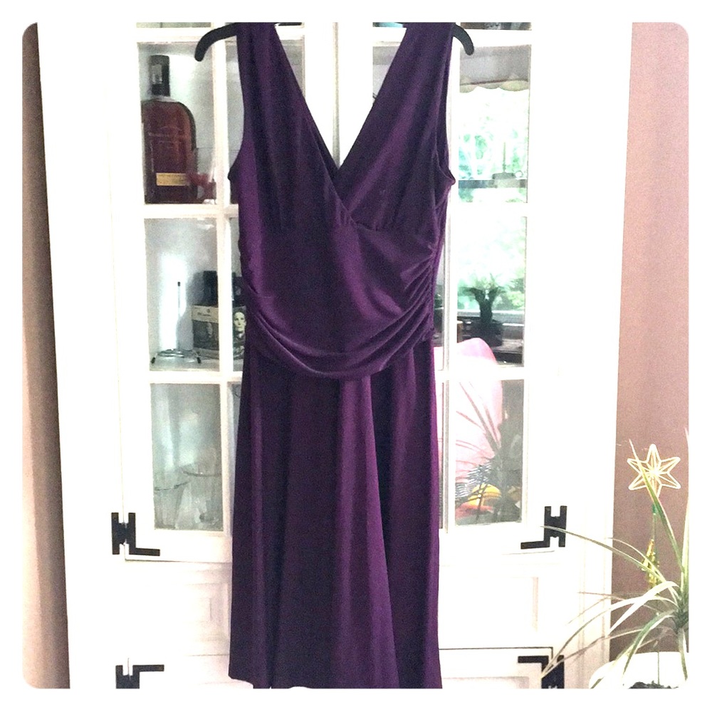 Purple gathered dress